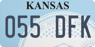 KS license plate 055DFK
