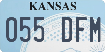 KS license plate 055DFM