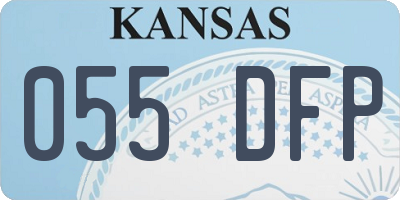 KS license plate 055DFP