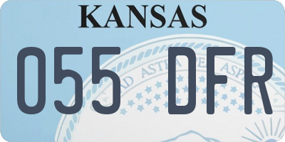 KS license plate 055DFR