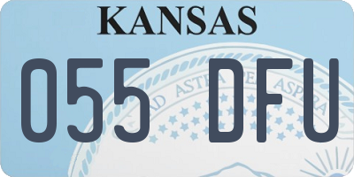 KS license plate 055DFU