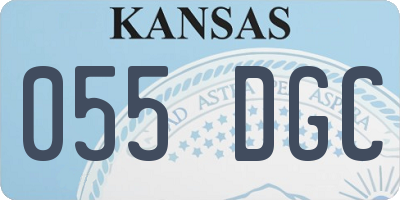 KS license plate 055DGC