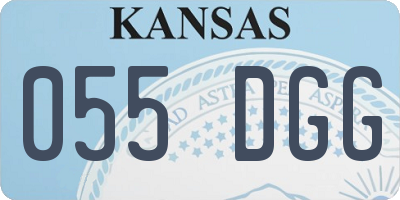 KS license plate 055DGG