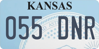 KS license plate 055DNR