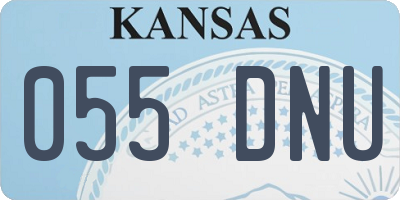 KS license plate 055DNU