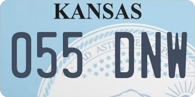 KS license plate 055DNW
