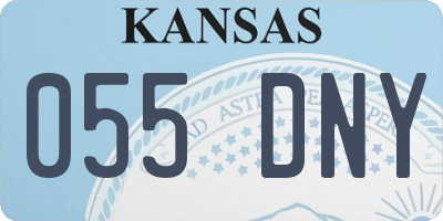 KS license plate 055DNY