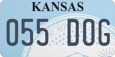 KS license plate 055DOG
