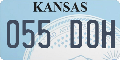 KS license plate 055DOH