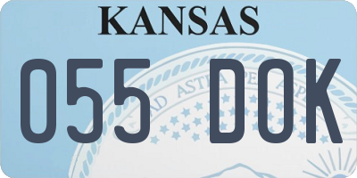 KS license plate 055DOK