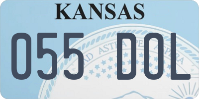 KS license plate 055DOL