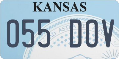 KS license plate 055DOV