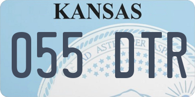 KS license plate 055DTR