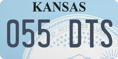 KS license plate 055DTS