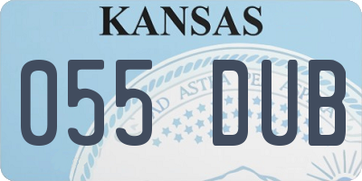 KS license plate 055DUB