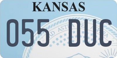 KS license plate 055DUC