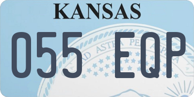 KS license plate 055EQP
