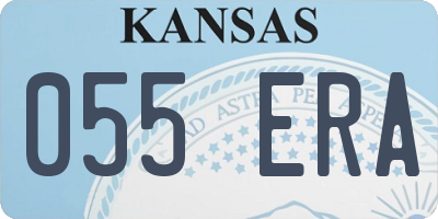 KS license plate 055ERA