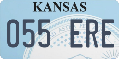 KS license plate 055ERE