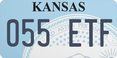 KS license plate 055ETF