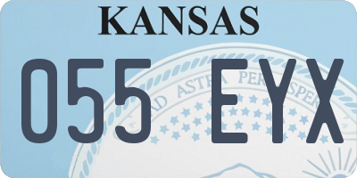 KS license plate 055EYX