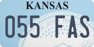 KS license plate 055FAS