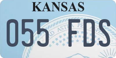 KS license plate 055FDS