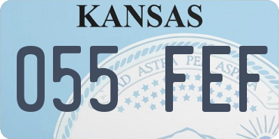 KS license plate 055FEF