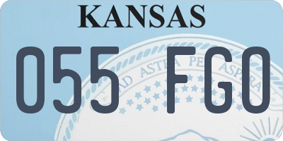 KS license plate 055FGO