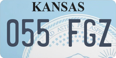 KS license plate 055FGZ