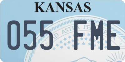 KS license plate 055FME
