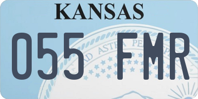 KS license plate 055FMR