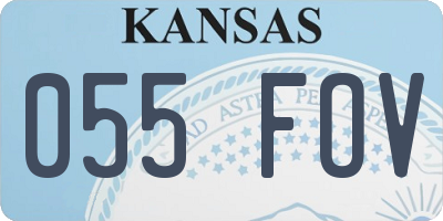 KS license plate 055FOV