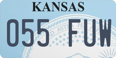 KS license plate 055FUW