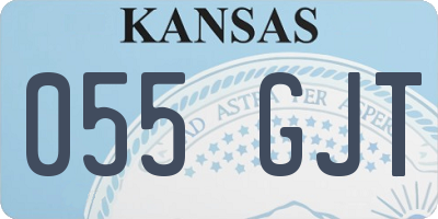KS license plate 055GJT