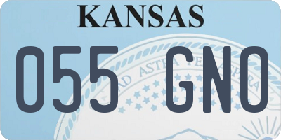 KS license plate 055GNO