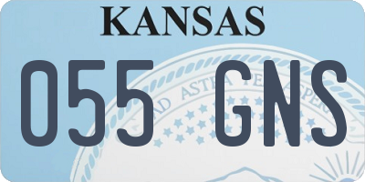 KS license plate 055GNS