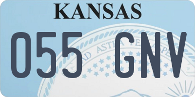 KS license plate 055GNV