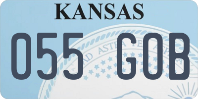 KS license plate 055GOB