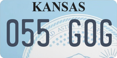 KS license plate 055GOG