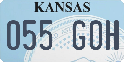 KS license plate 055GOH