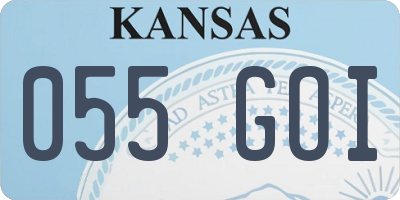 KS license plate 055GOI