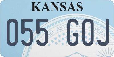 KS license plate 055GOJ