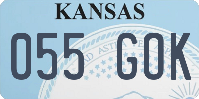 KS license plate 055GOK