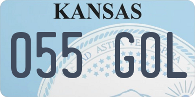 KS license plate 055GOL