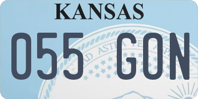 KS license plate 055GON