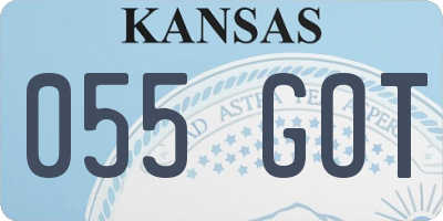 KS license plate 055GOT
