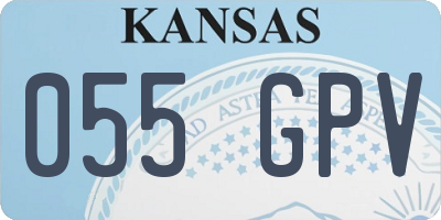 KS license plate 055GPV