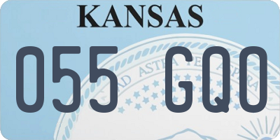 KS license plate 055GQO