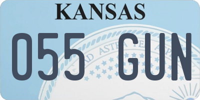 KS license plate 055GUN
